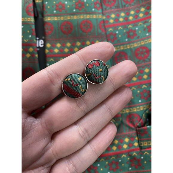 NWT 4 Pc Hi Tie XL Holiday Christmas Vest, Tie, Cuff Links, Handkerchief C6 - Picture 11 of 13